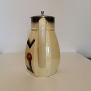 Pichet tisanière art déco en demi porcelaine "badonviller"