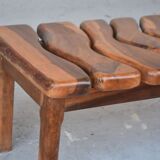 Brutalistic coffee table free form in olive tree