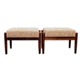 Tabouret scandinave jaune blanc blanc Boho 