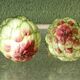 Pair of salt and pepper shakers in earthenware, artichokes