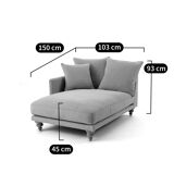 Meridienne velours ampm