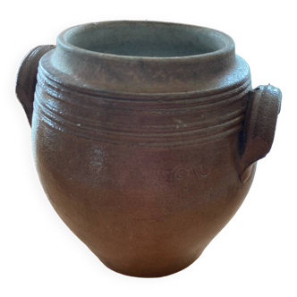 Ancien pot en grès marron