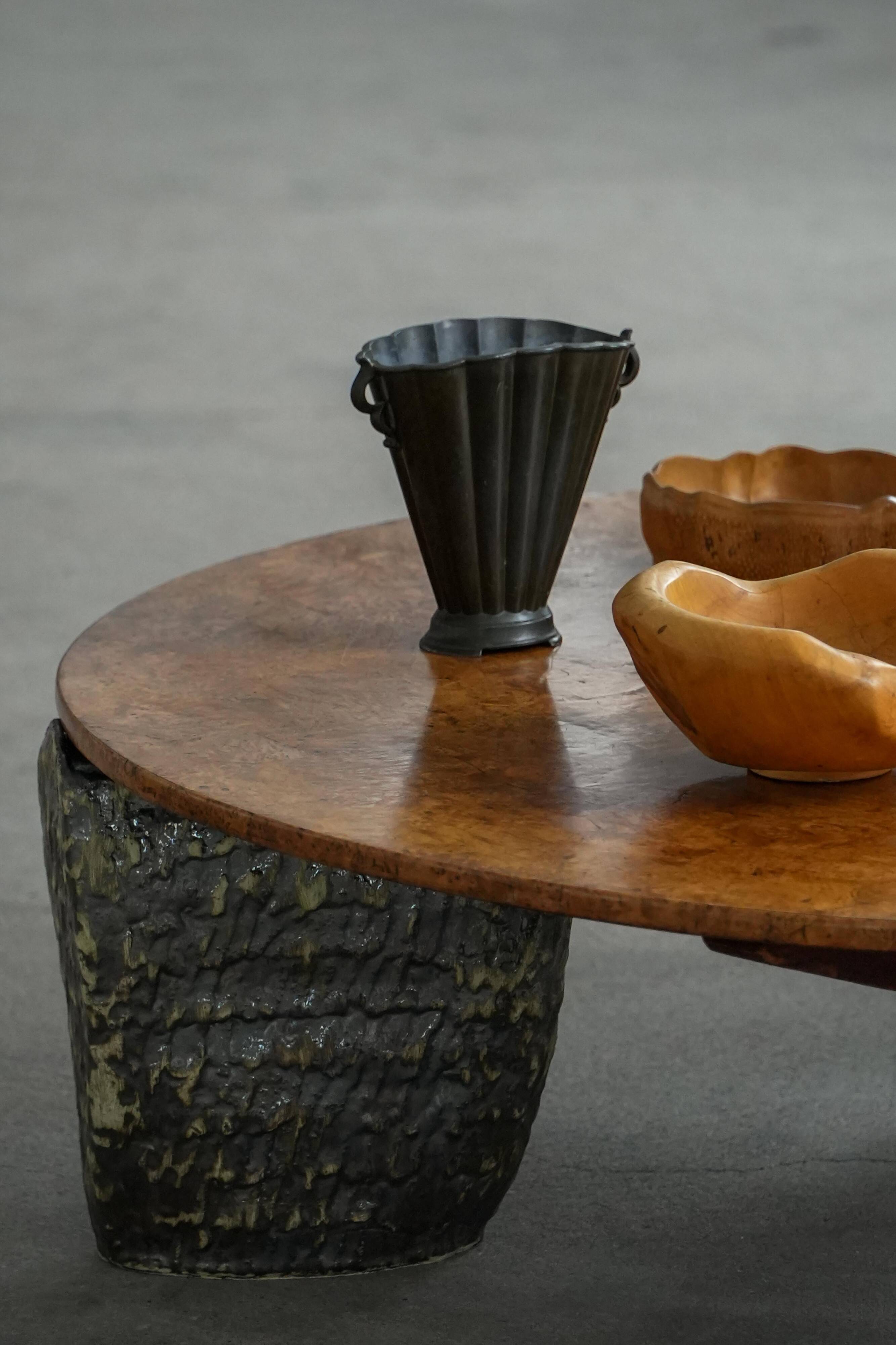 Just Andersen Art Deco Vase in Patinated Disco Metal, Denmark, 1930s, Model D20