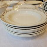 Service de table en porcelaine opaque dorée à la feuille
