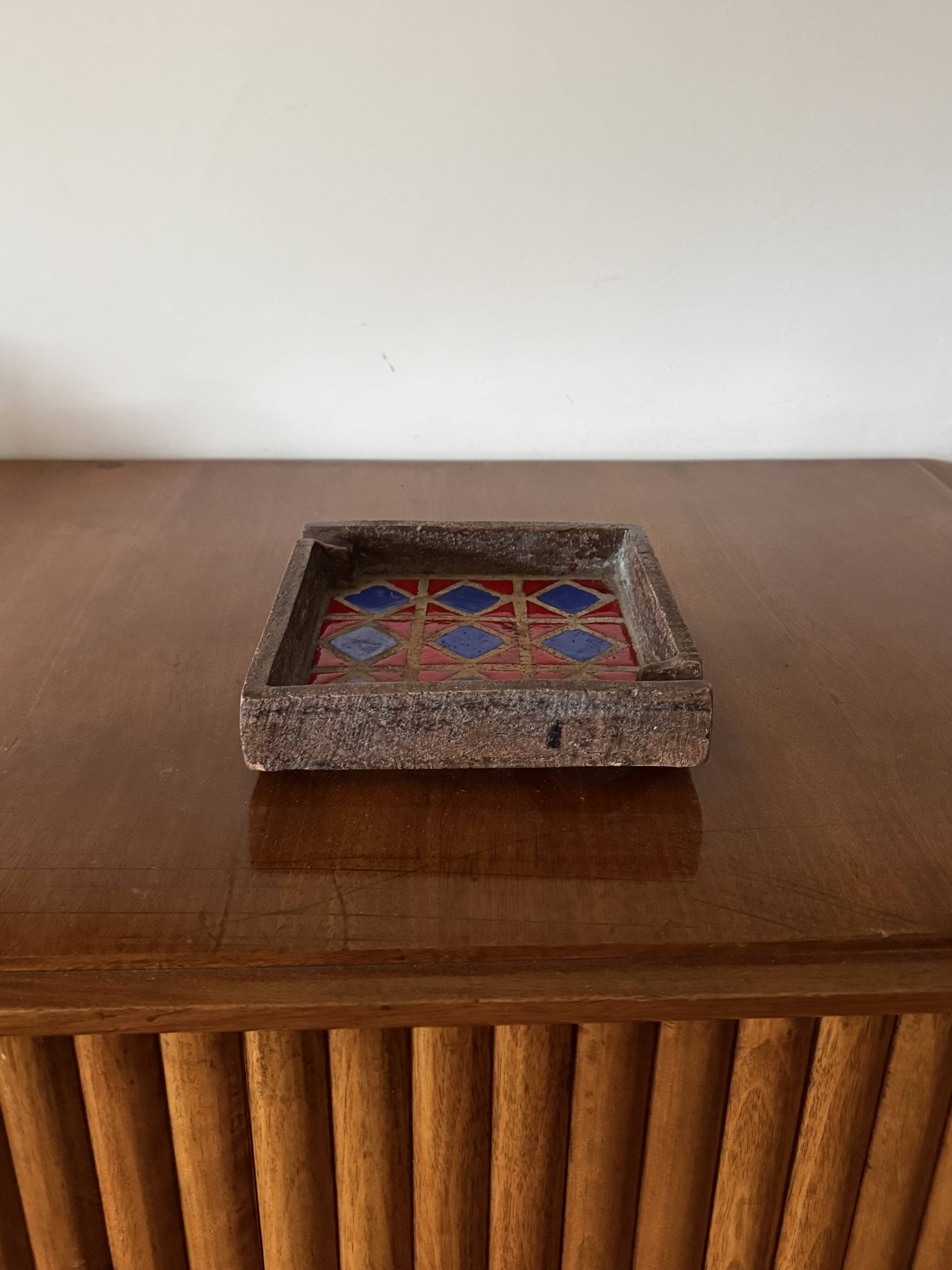 Mid-century space age ceramic ashtray, Aldo Londi Bitossi Italy 1970s