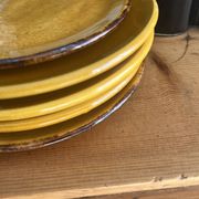 5 assiettes en céramique années 60, style Biot