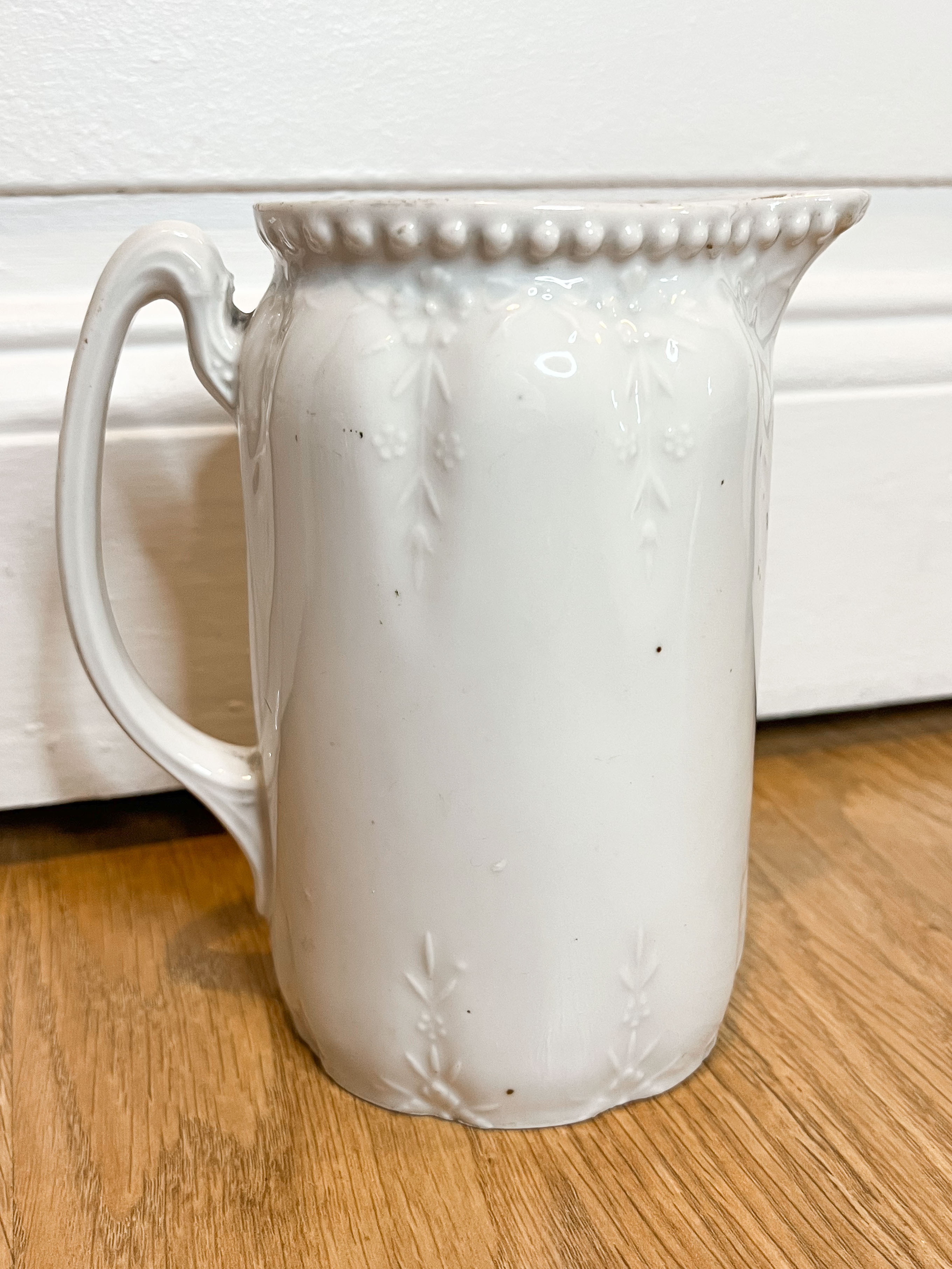 Painted ceramic water decanter