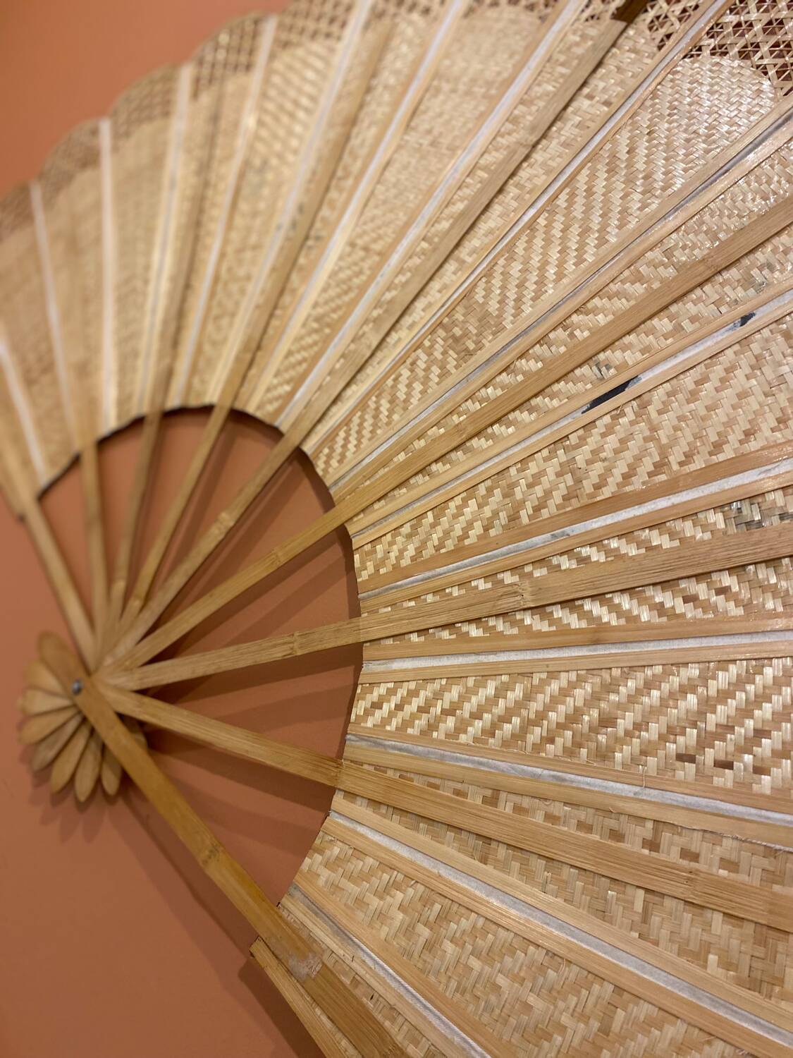 Giant bamboo and cane fan