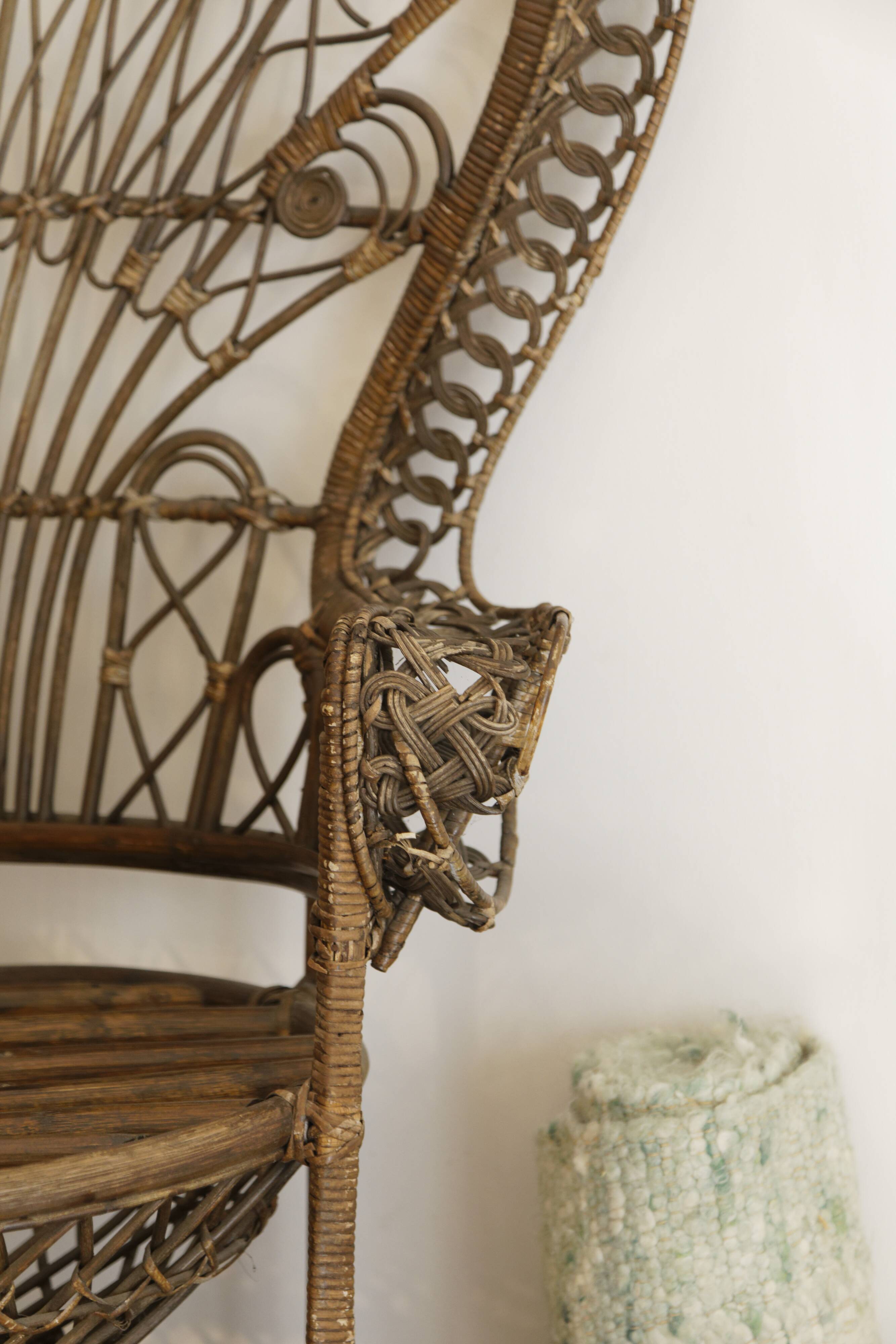 Armchair Emmanuelle Peacock Rattan