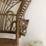 Armchair Emmanuelle Peacock Rattan