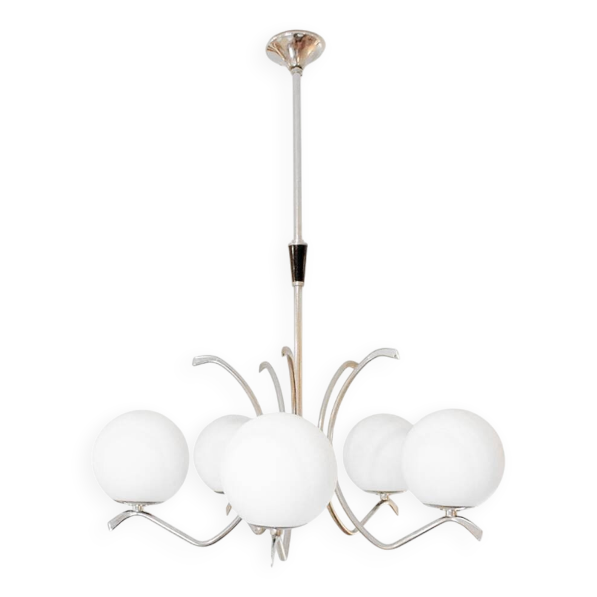 Lustre Space Age 5 Globes, Espagne, années 1970