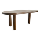Oval oak dining table