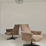 Paire de fauteuils pivotant Tchécoslovaquie 1960