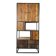 Antique wooden cabinet with black metal structure