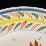 Plate in Faience HR QUIMPER hand-painted floral decoration