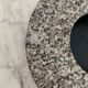 Vintage round marble ashtray speckled grey -black