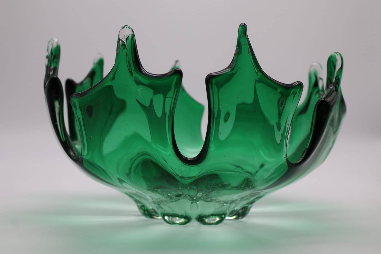 Vintage Murano Glass Green Bowl, 1960s