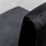 set di quattro sedie velluto legno anni '70 vintage modernariato