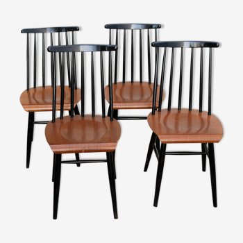 4 chaises par I.Tapiovaara modèle "Fanett"