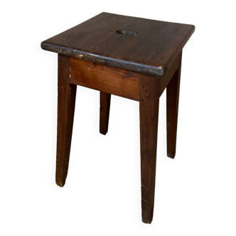 Tabouret d'atelier en chêne