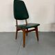 Chaises de salle à manger vintage en teck à dossier haut, design danois norvégien Bruk Sorheim