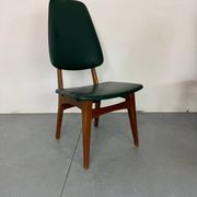 Chaises de salle à manger vintage en teck à dossier haut, design danois norvégien Bruk Sorheim