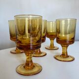 Set of 6 solid glasses 1970