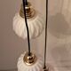 Origami white opaline three-light pendant light
