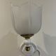 pair of ceramic and frosted glass wall lights 1950