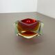 Murano glass sommerso diamond bowl ashtray element by flavio poli, italy, 1970s