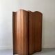 Paravent, claustra modulable en bois style Baumann, 1950