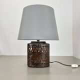 Large 25cm Abstract Ceramic Table Lamp with Pattern attributed to Bitossi, Italy, 1970s