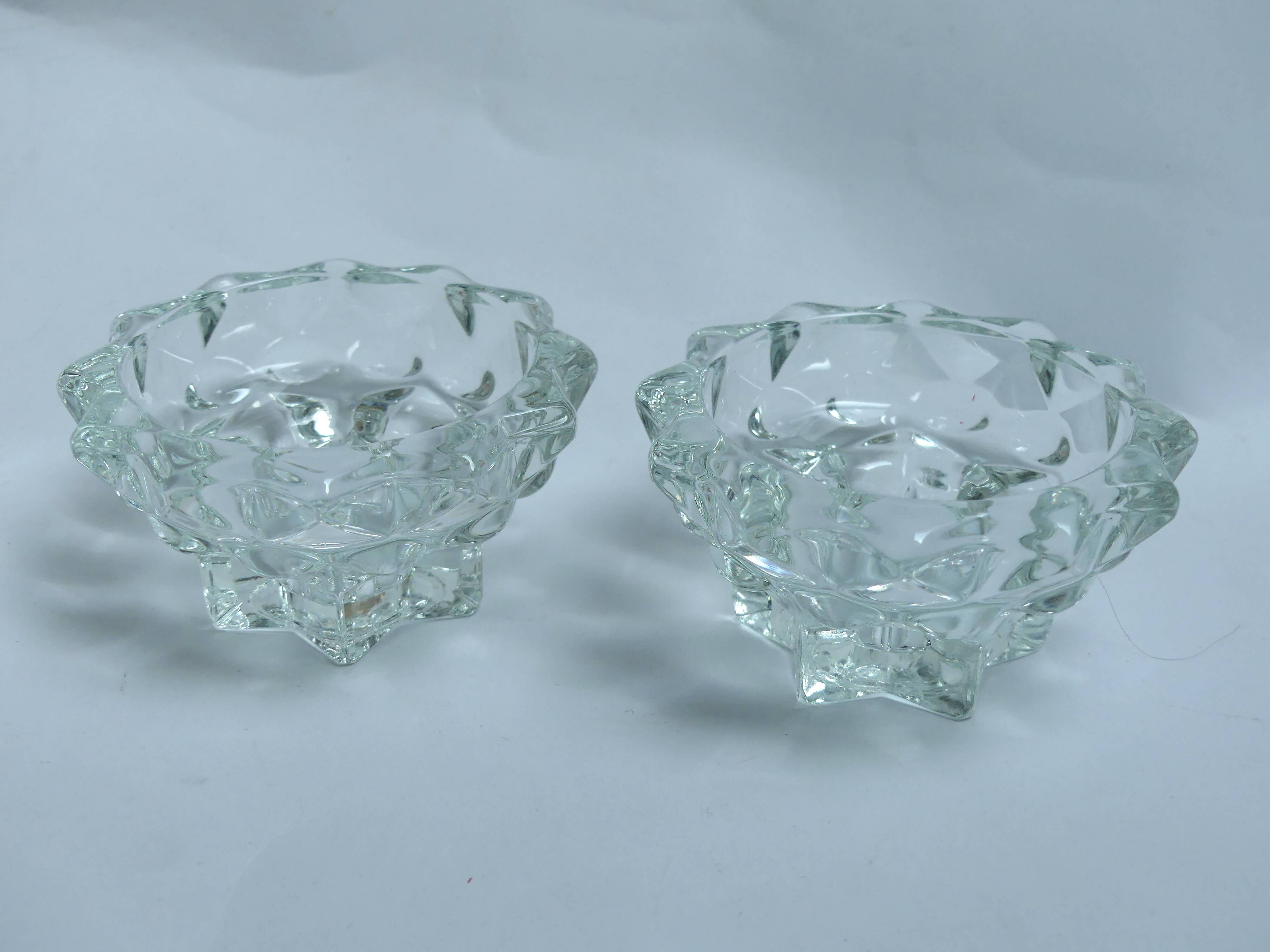 Reims glass candle holders