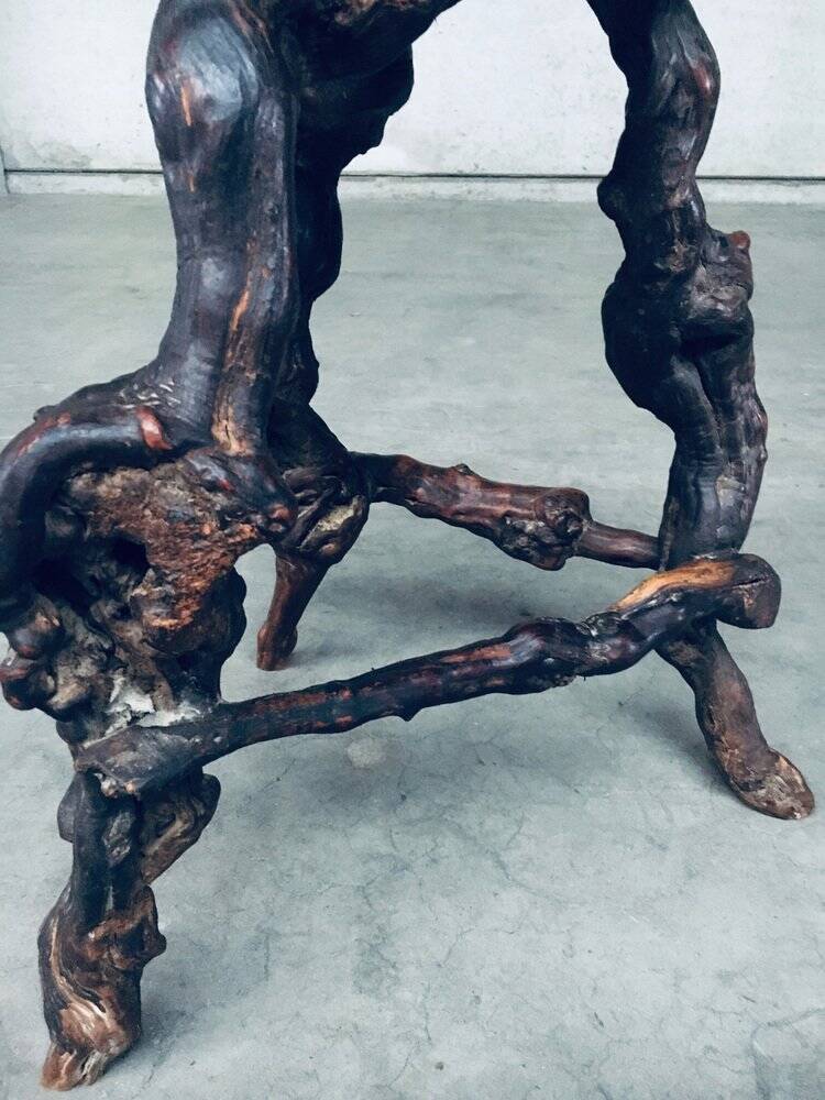 Handmade Vinewood and Oak Bar Stool, 1950s