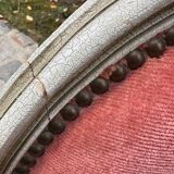 Paire de fauteuils  médaillons de style Louis  XVI