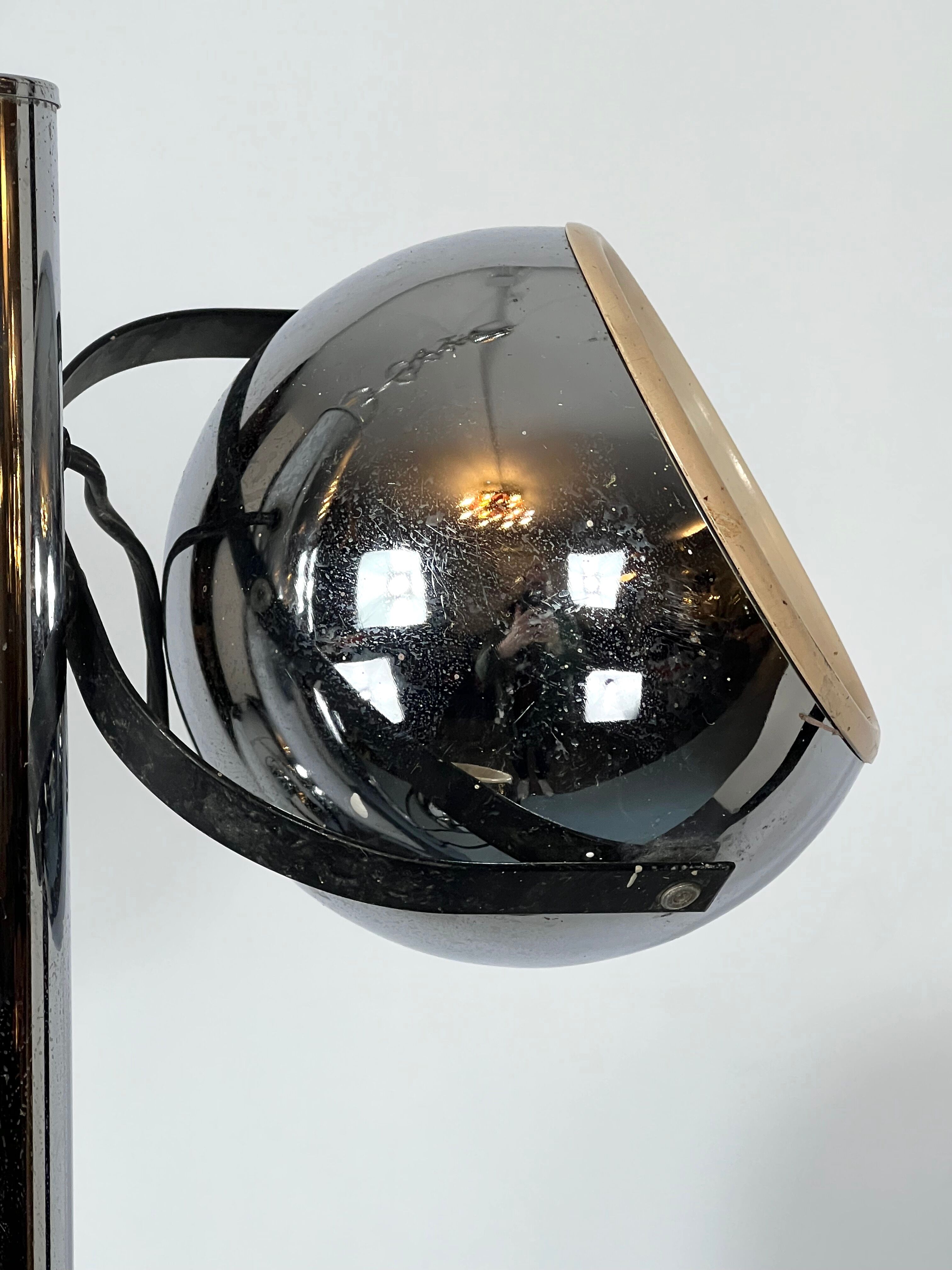 Goffredo Reggiani, three lights chrome chandelier from 70s