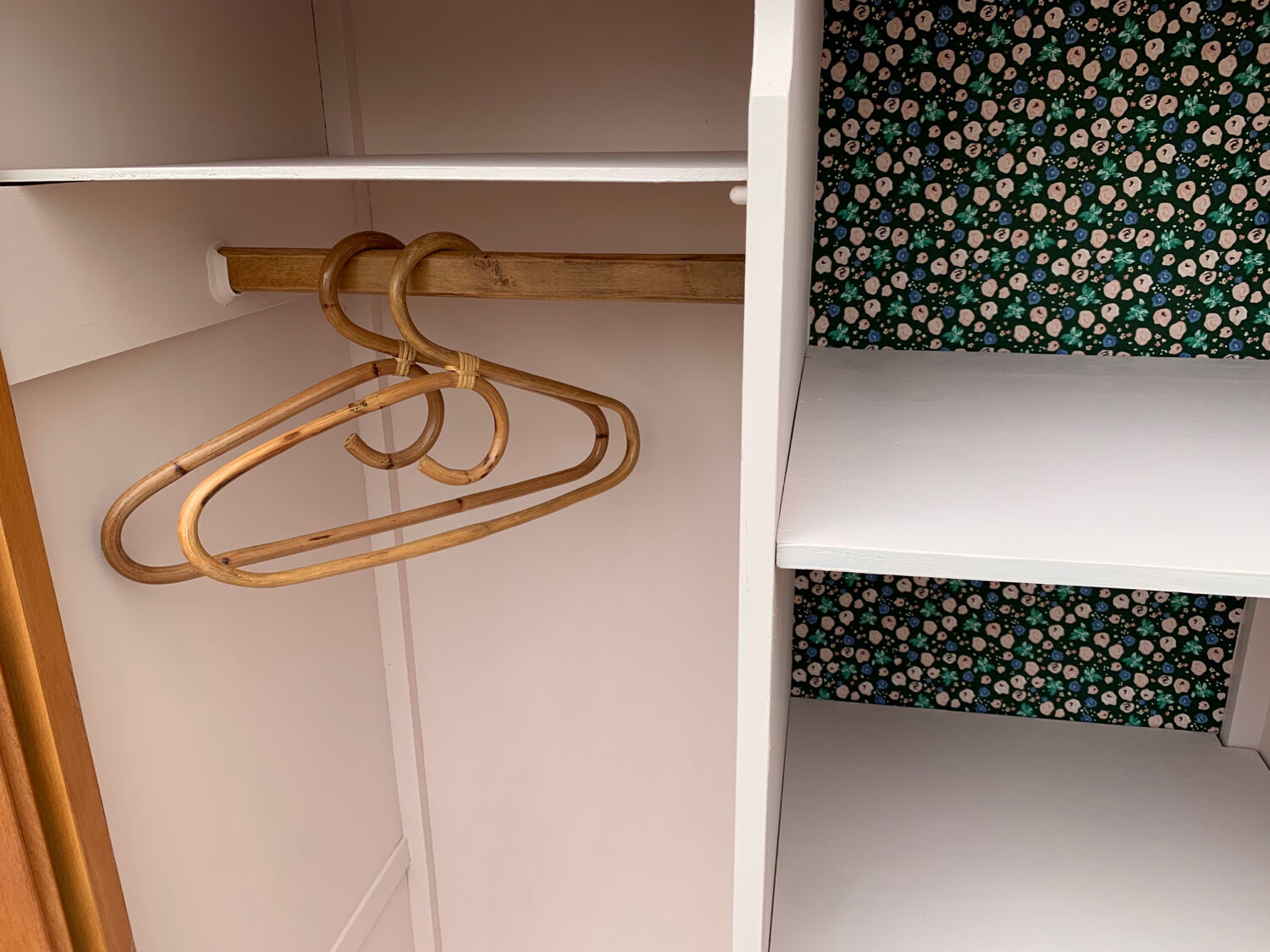 Parisian wardrobe vintage beech 1970