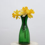 Glass carafe or vase with medallion