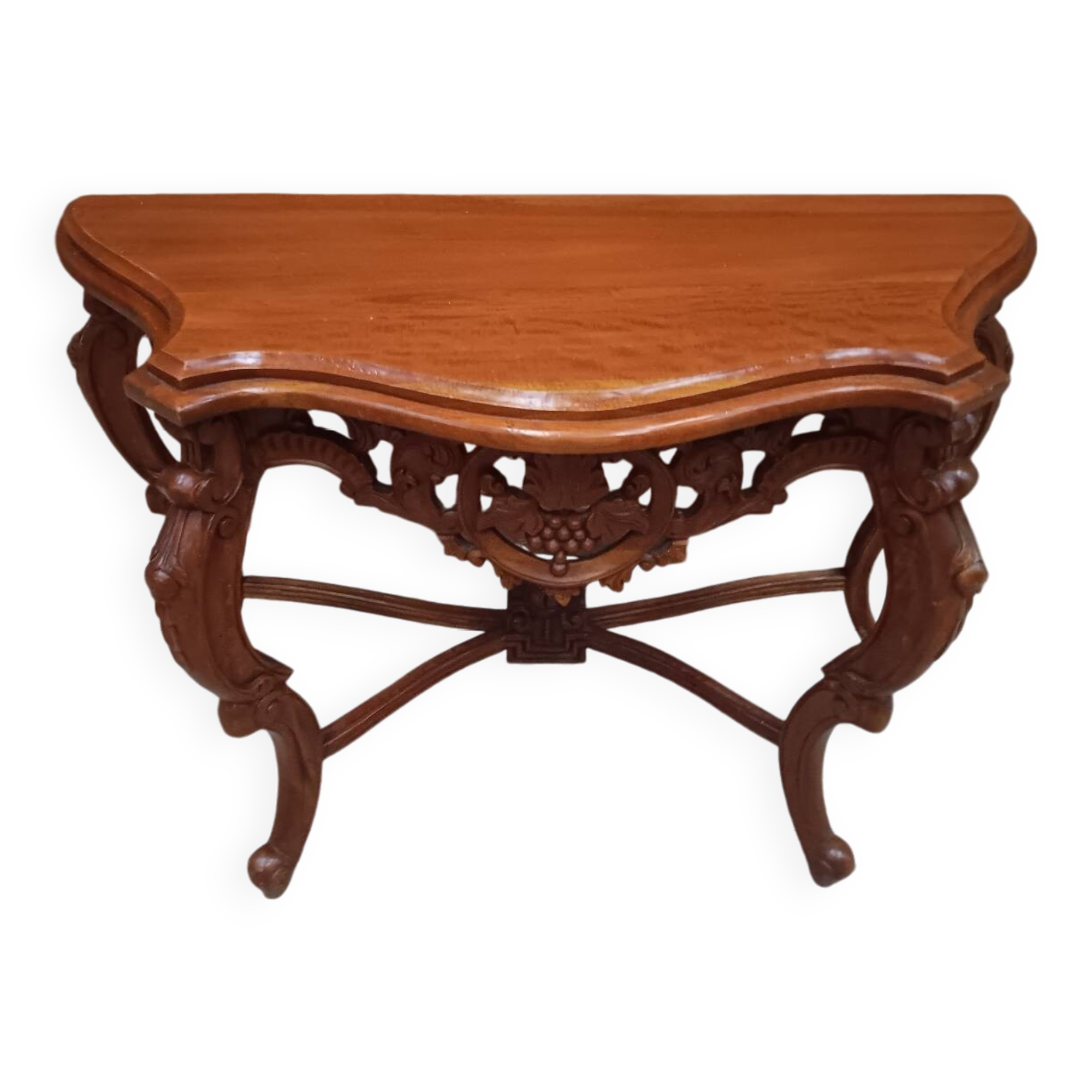 Carved wooden console