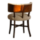 A modern Danish elegant low-back chair, reupholstered in lambswool, 1940s.