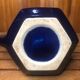 Old vintage blue ceramic pitcher