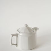 Faceted ceramic teapot, White, 1950