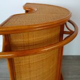 Vintage 70s rattan bar