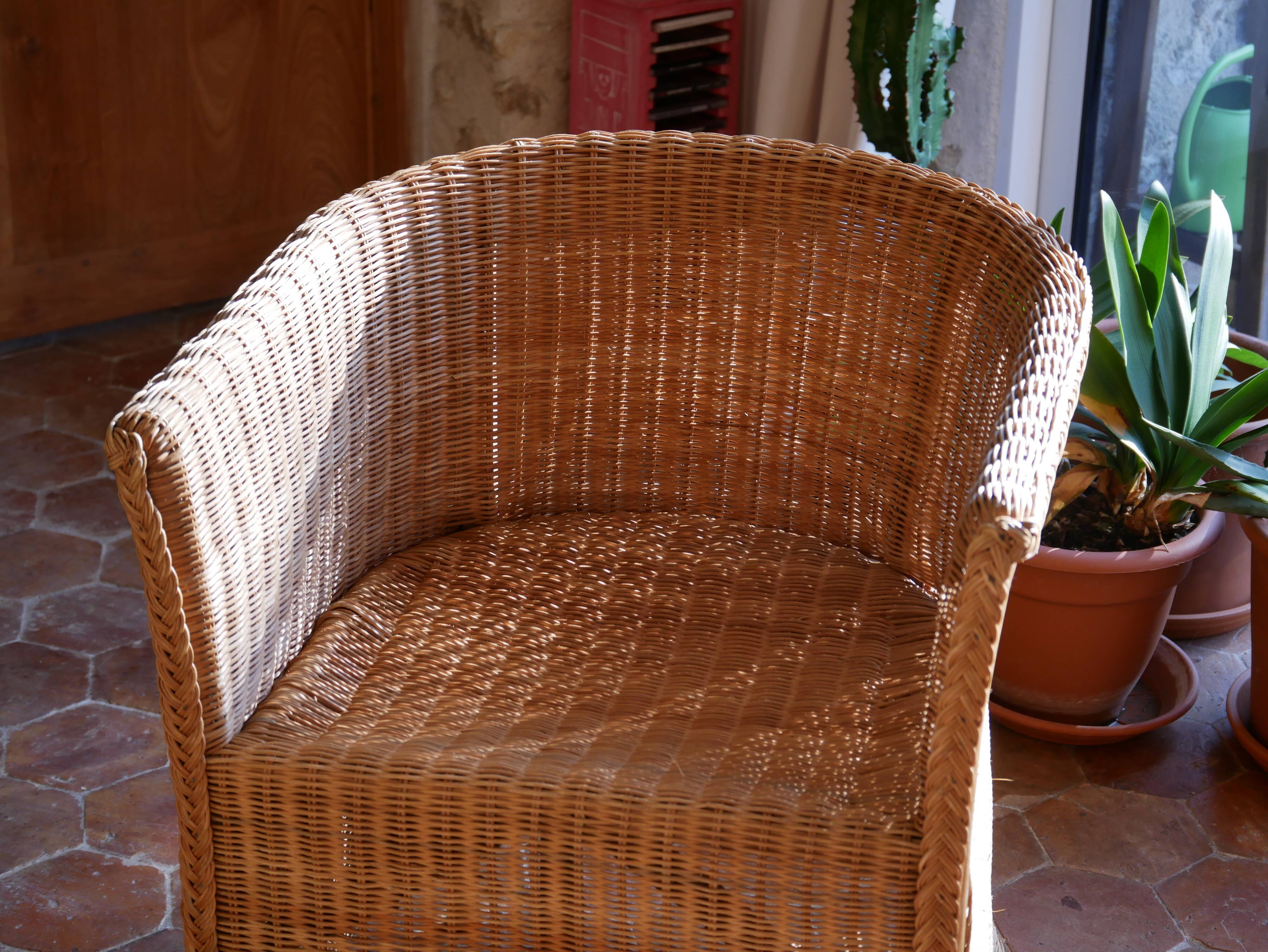 Rattan armchair