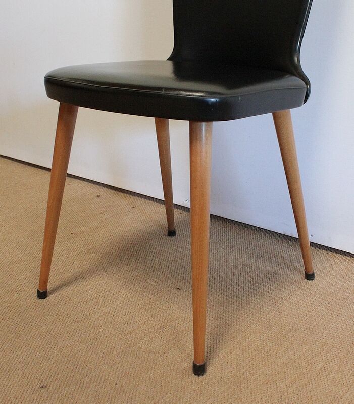 Suite of 8 baumann chairs, "essor" model – 1960s
