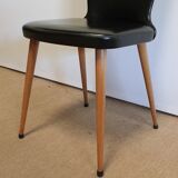 Suite of 8 baumann chairs, "essor" model – 1960s