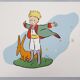 Antoine de Saint-Exupéry : Le Petit Prince et son ami le renard, lithographie