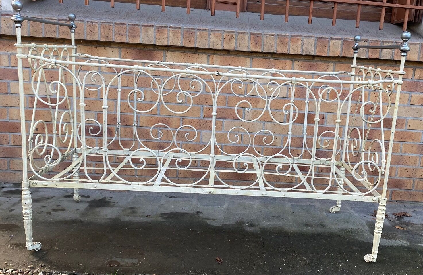 Wrought iron cot