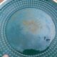 Dessert or cheese set, dish and 4 plates, Saint Clément green and gold