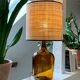 Lampe dame jeanne et rabane